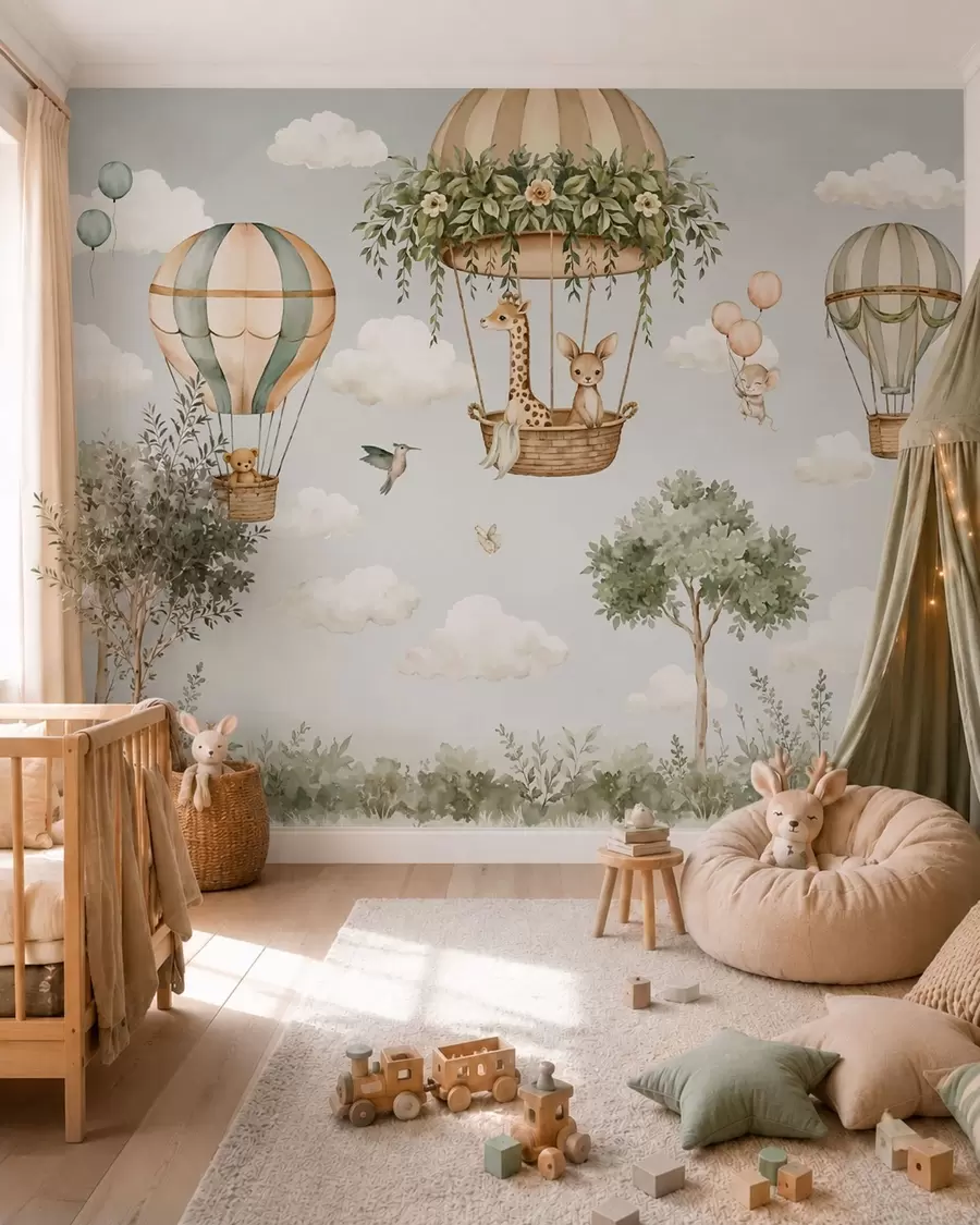 murales de pared Aventuras en globo w05738