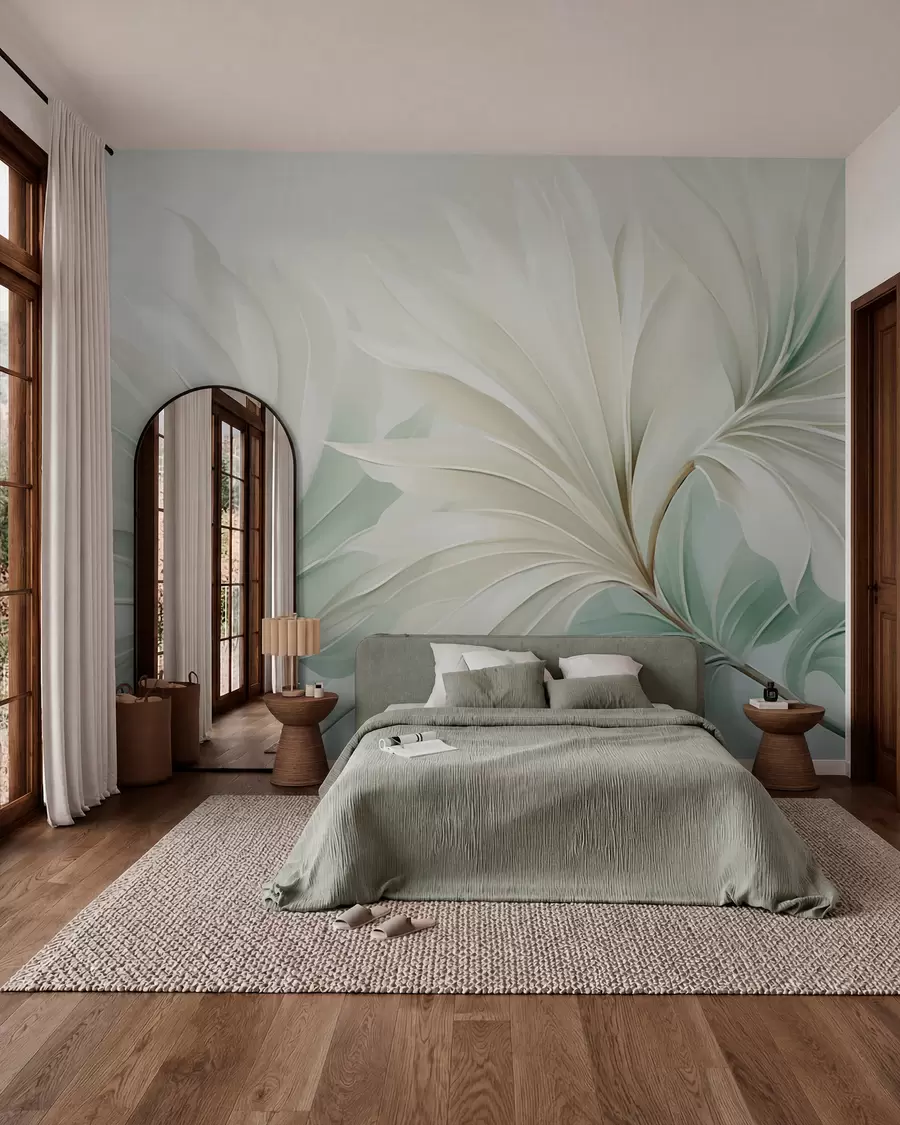 murales de pared Hojas tropicales puntiagudas w05792