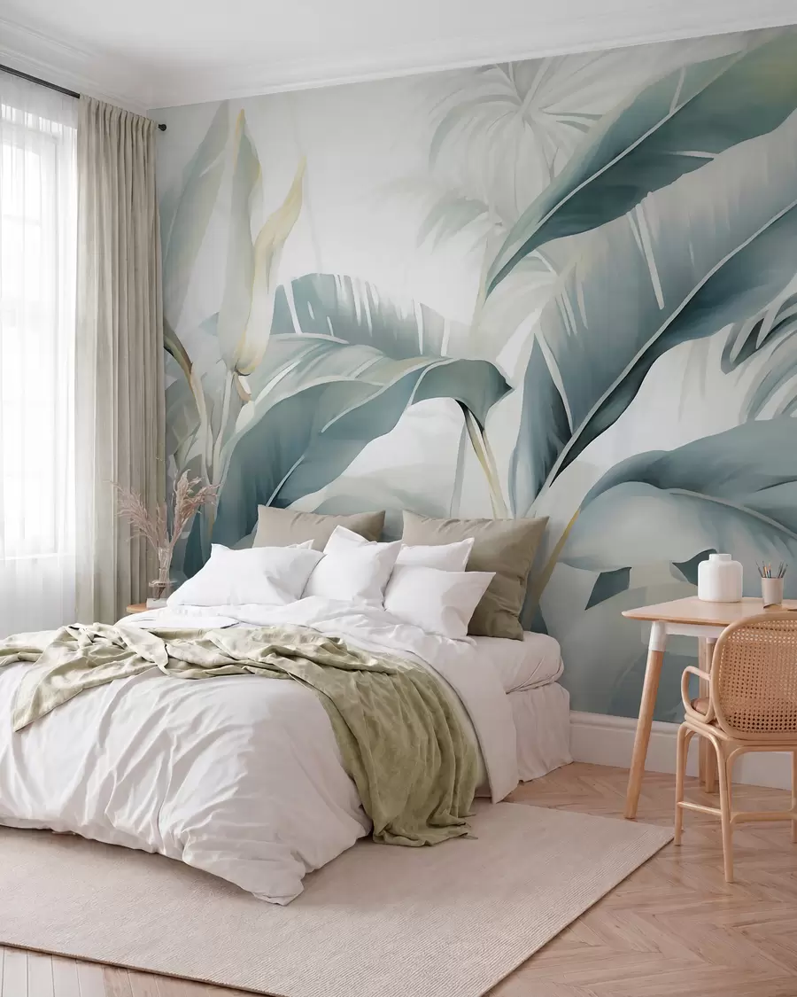 murales de pared Hojas largas de plátano w05775