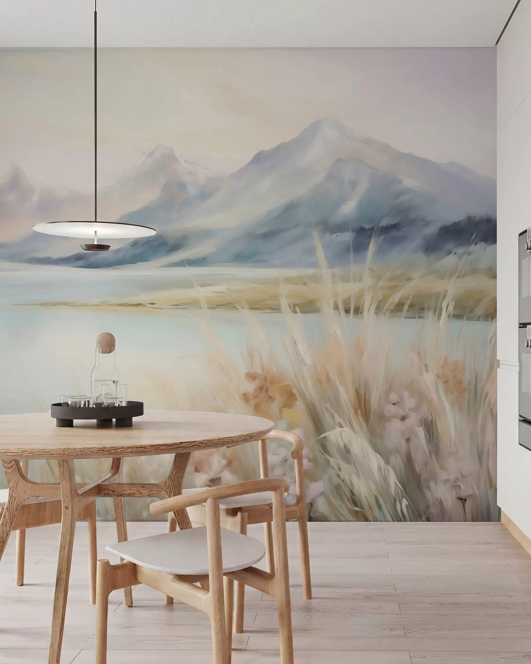 murales de pared Lago y montañas w05824