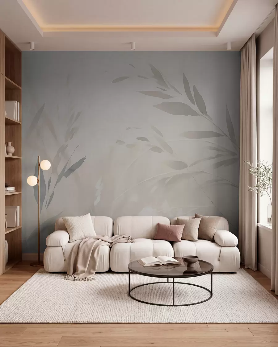 murales de pared Hierba, hojas afiladas w05837