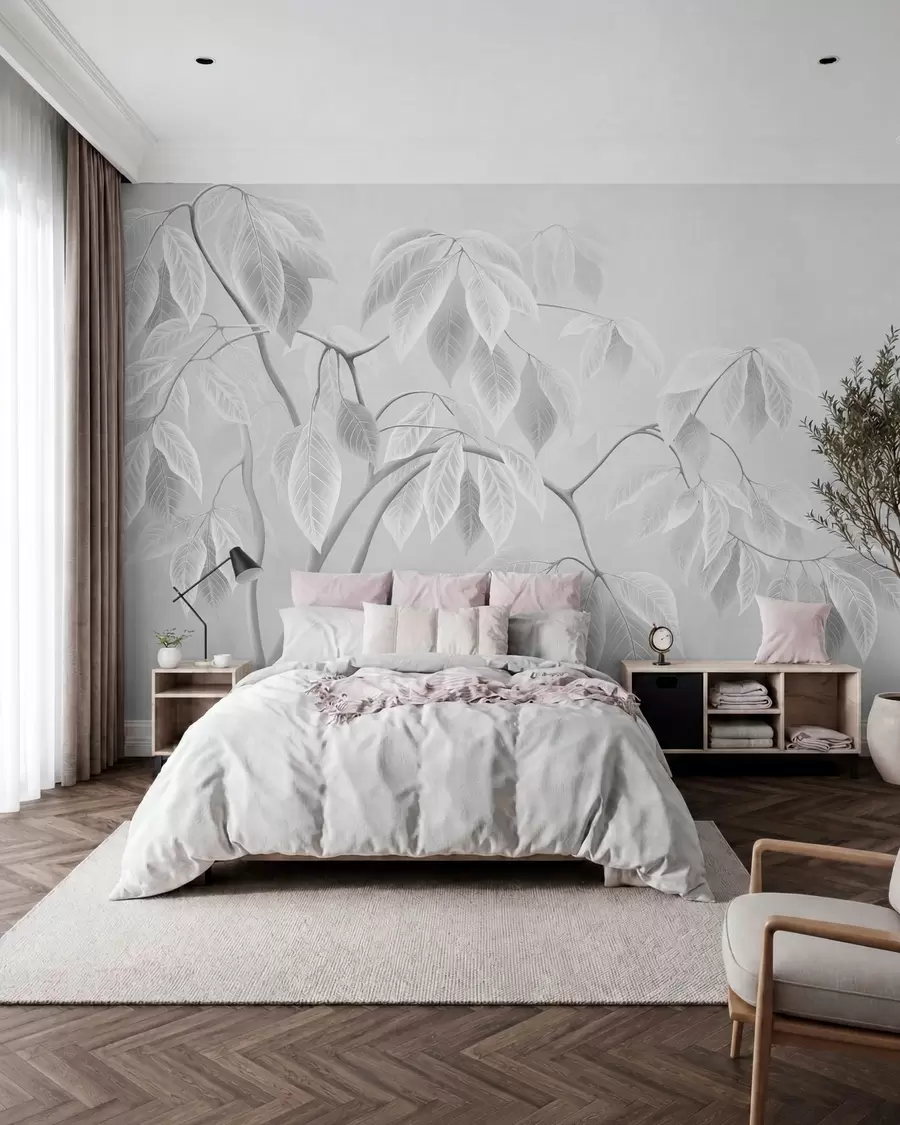 murales de pared Ramas color perla w05806