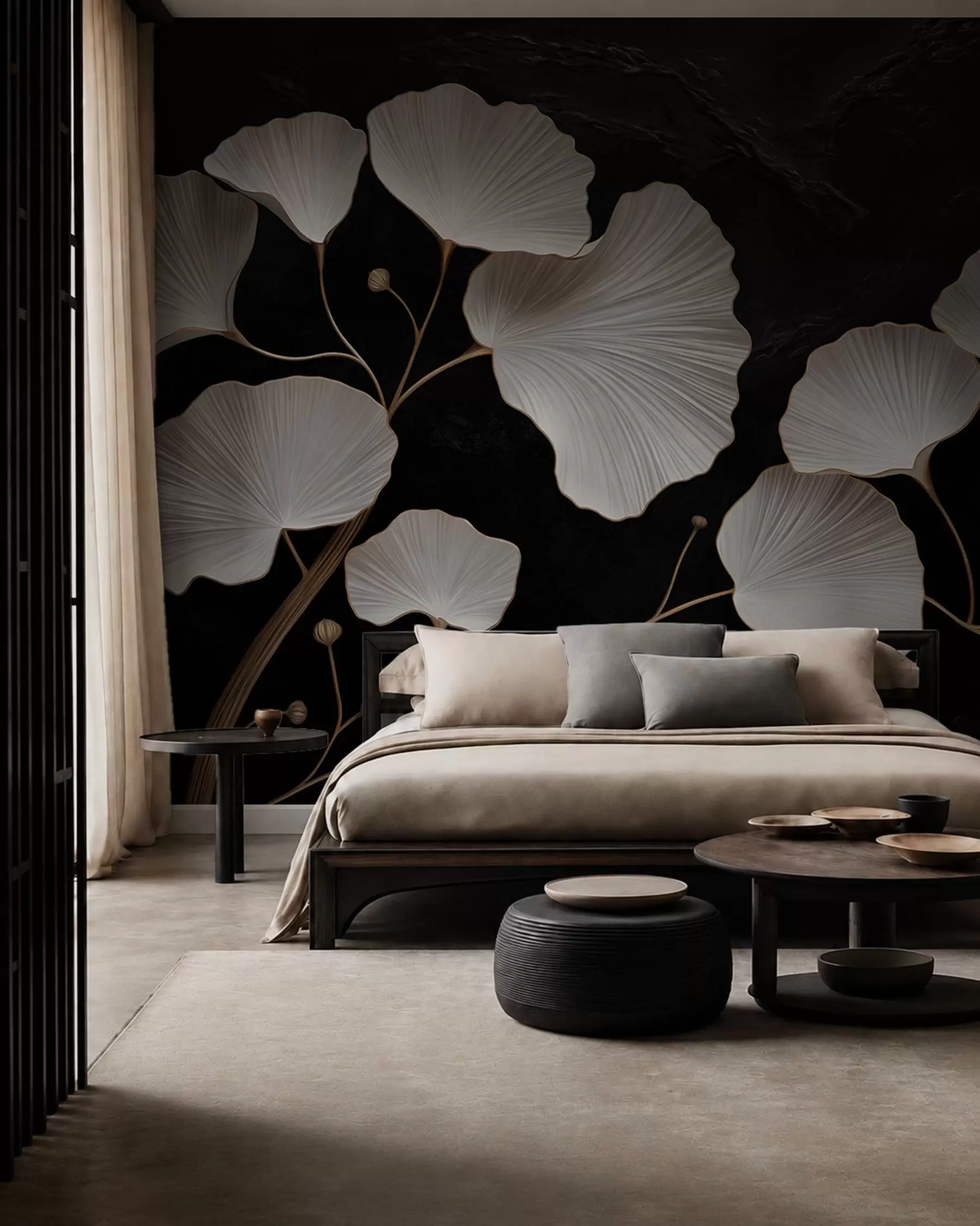 murales de pared Ginkgo nocturno w05860