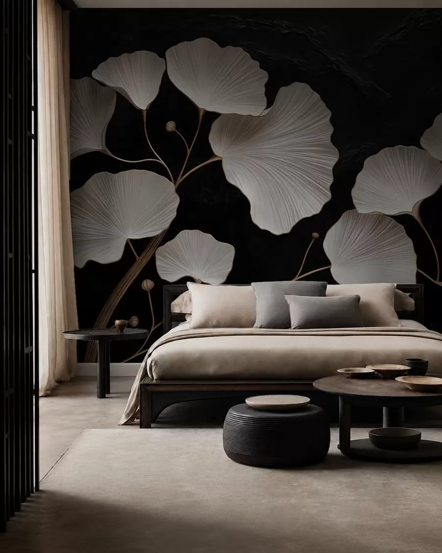 murales de pared Ginkgo nocturno w05860