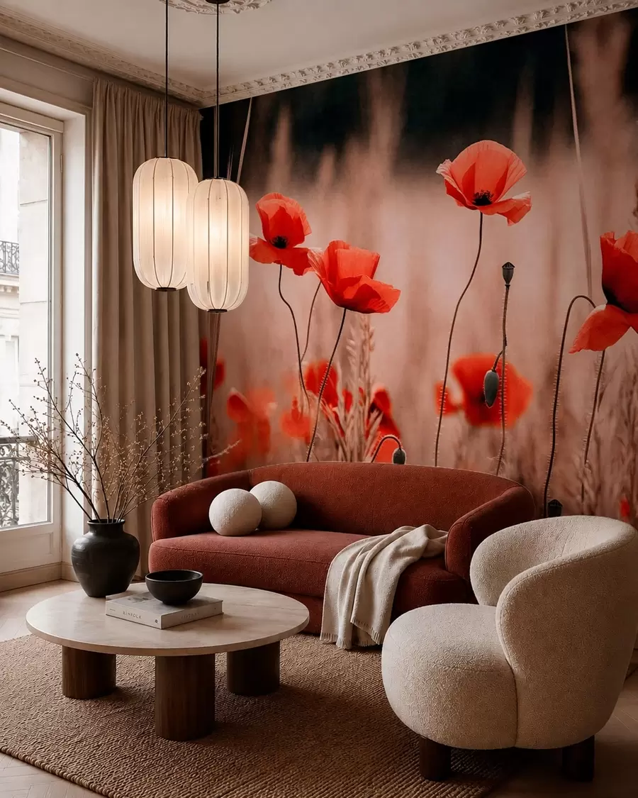 murales de pared Amapolas rojas w05866