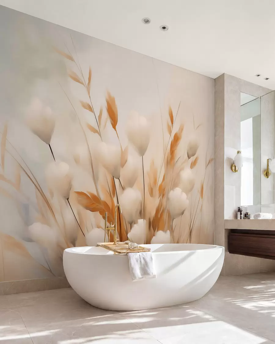 murales de pared Flores secas abstractas w05851