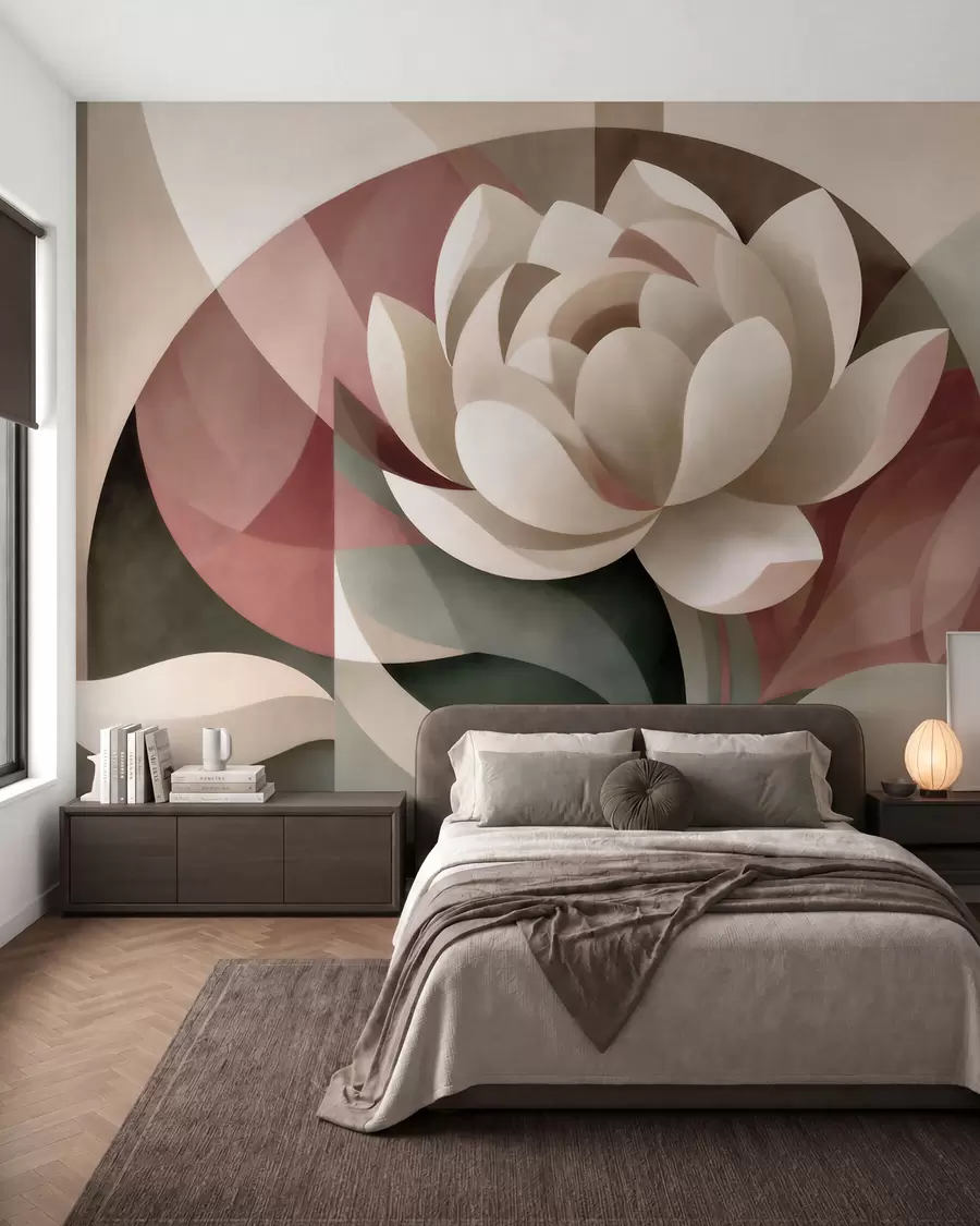 murales de pared Geometría floral w10035