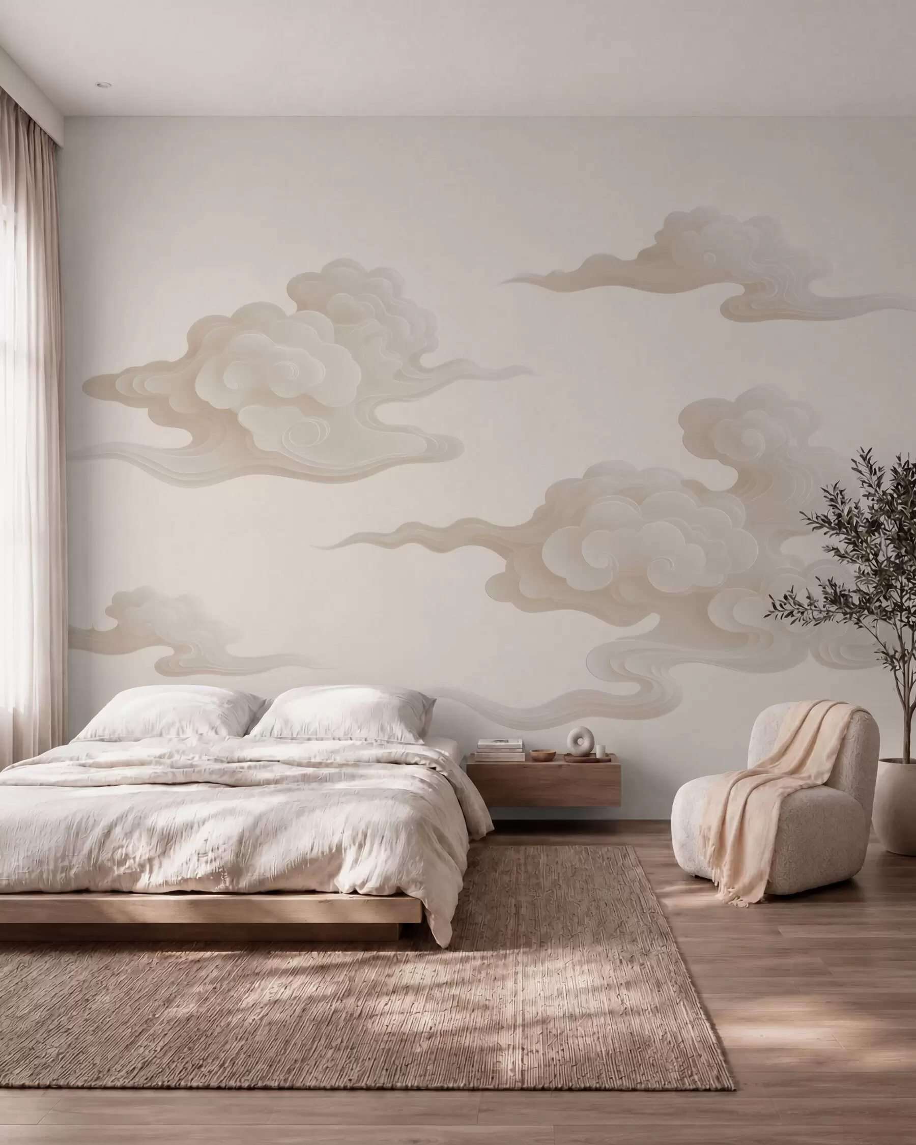 murales de pared Volutas de nubes w10036