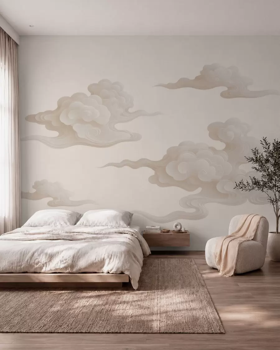 murales de pared Volutas de nubes w10036