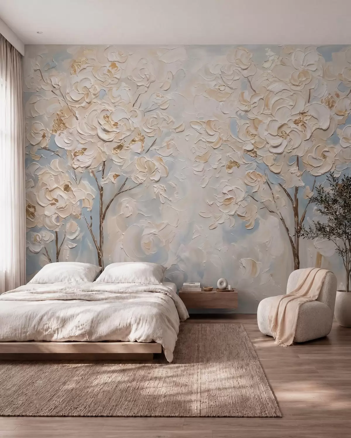murales de pared Capas de flores w10039