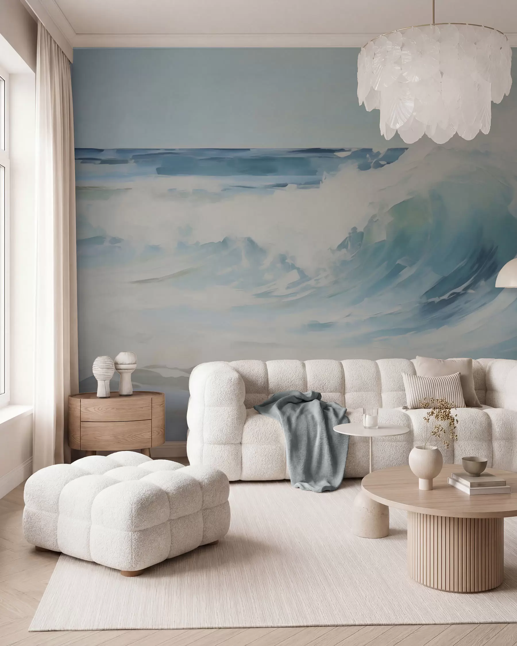murales de pared Olas, imitación de una pintura w05899