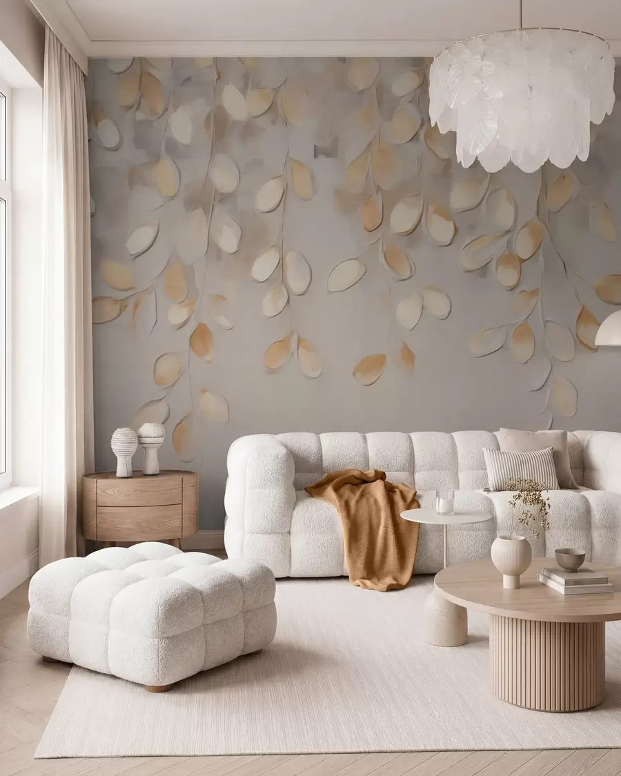 murales de pared Hojas colgantes abstractas w05900