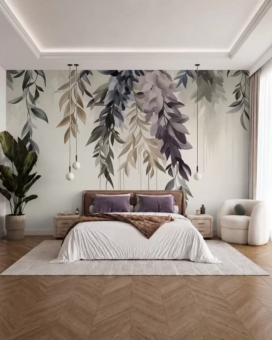 murales de pared Hojas colgantes w10057