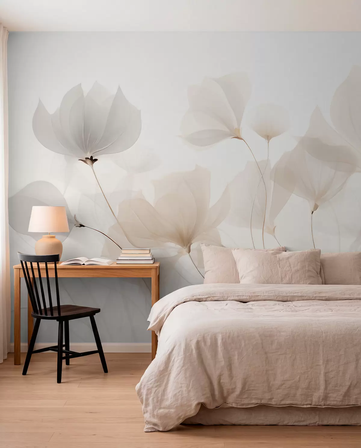 murales de pared Pétalos color vainilla w05293