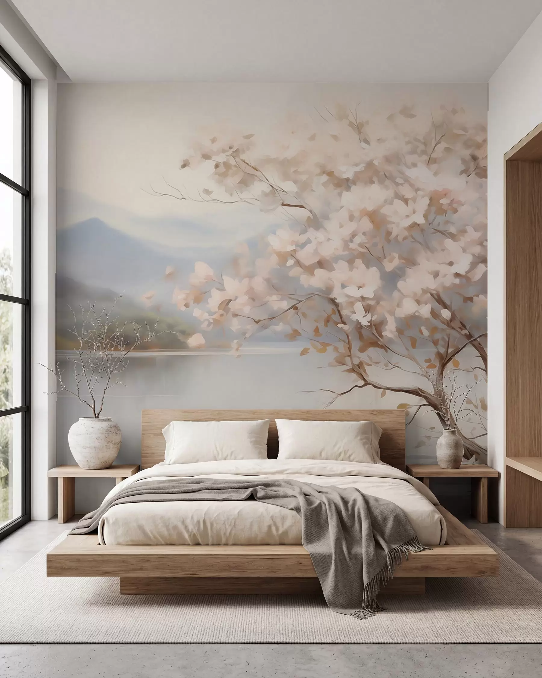 murales de pared Flores en la niebla w05950