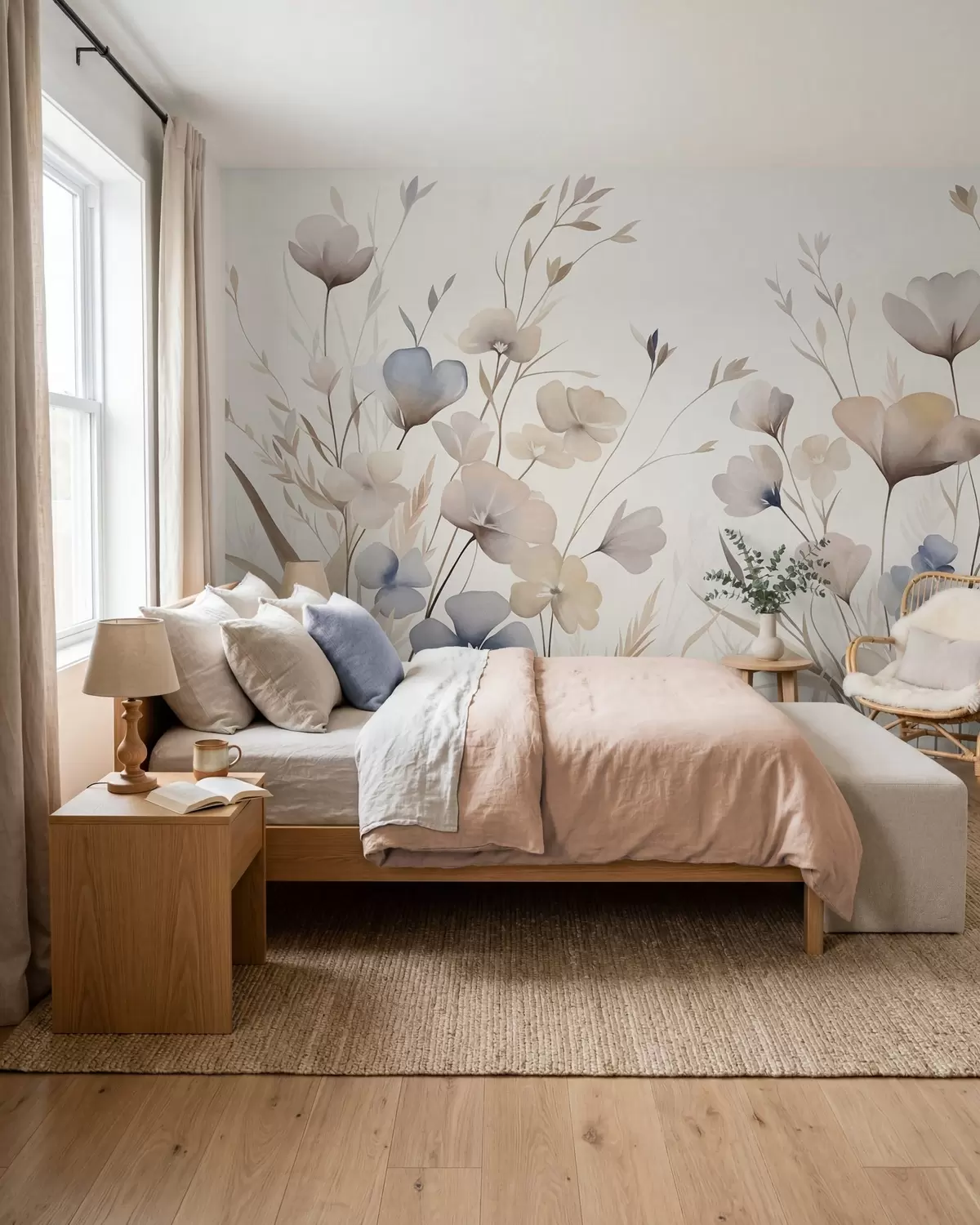 murales de pared Flores silvestres pastel w10065