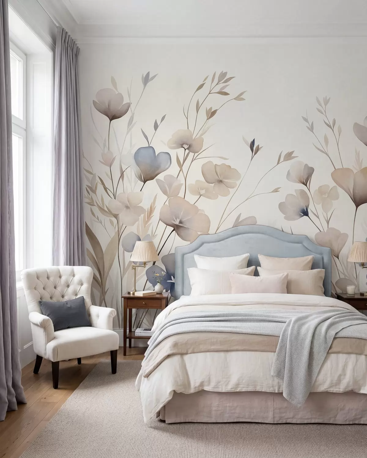 murales de pared Flores silvestres pastel w10065