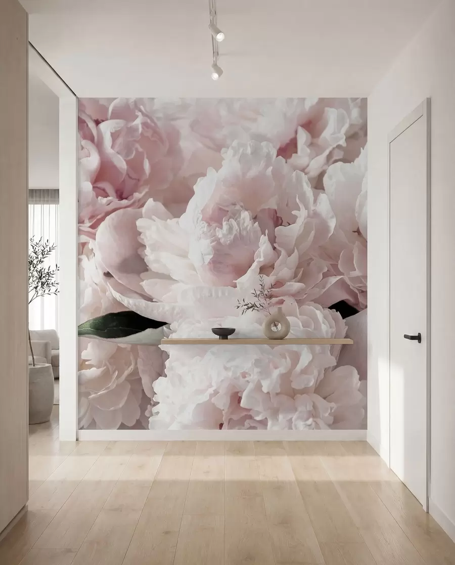 murales de pared Peonías de color rosa pálido u59600