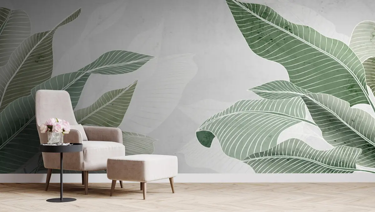 murales de pared Hojas de palma tropical u72115