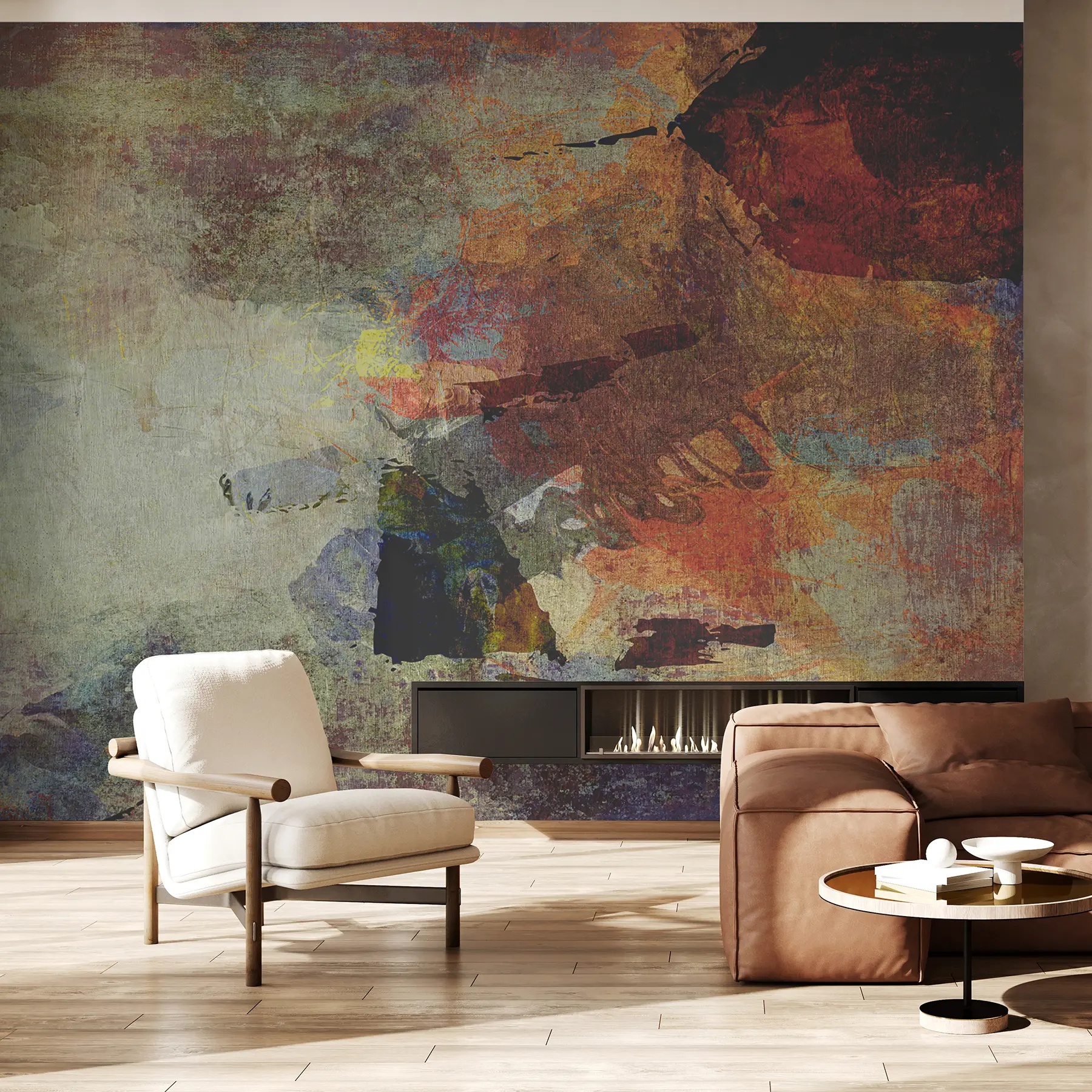 murales de pared Marrón, pintura artística y pintura u03660