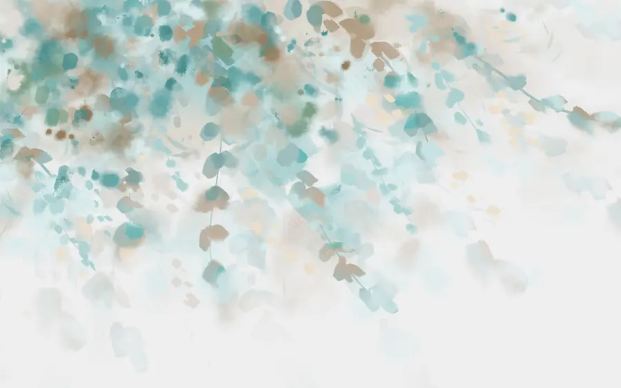 murales de pared hojas de acuarela u34275