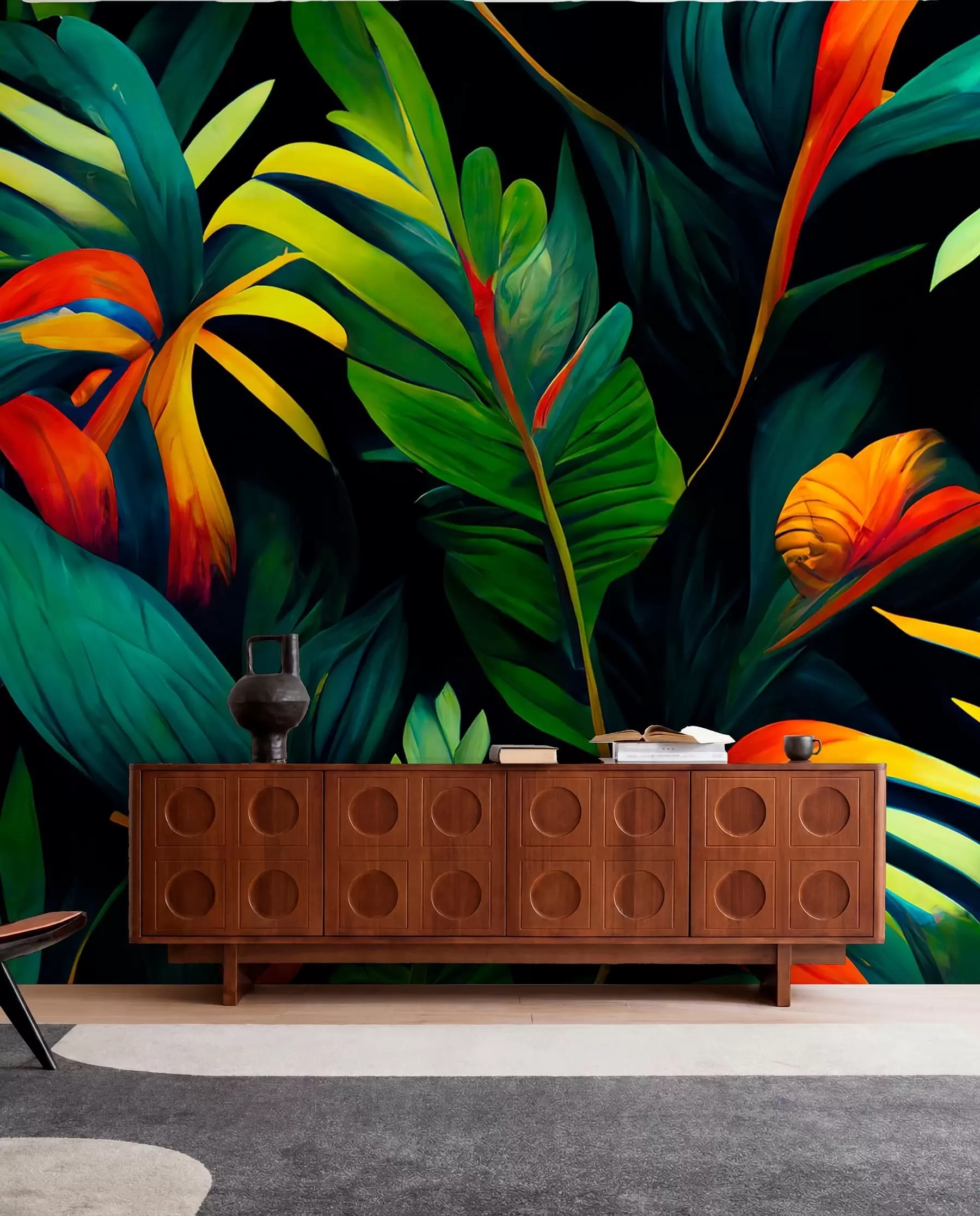 murales de pared Jungla tropical brillante u72390
