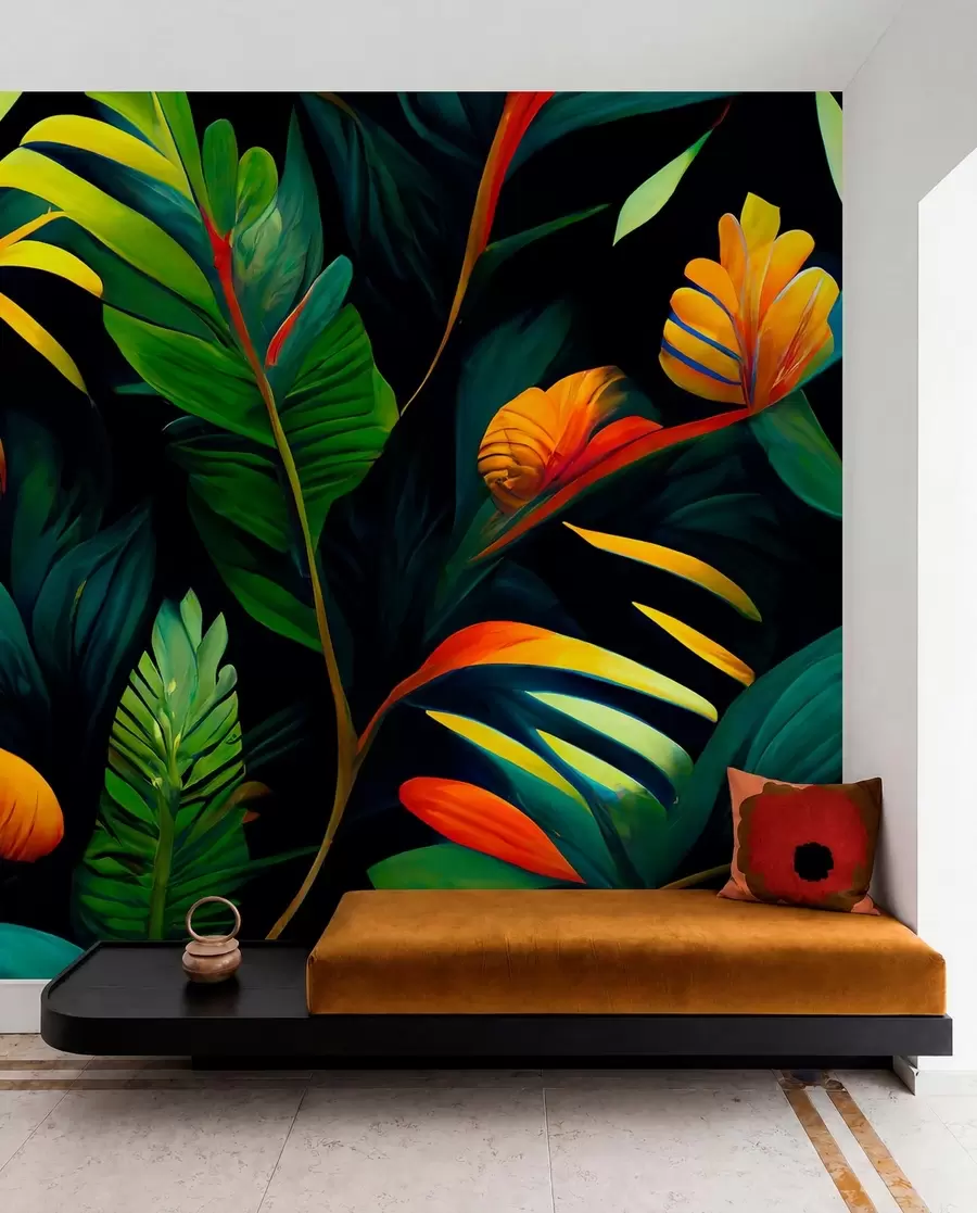 murales de pared Jungla tropical brillante u72390