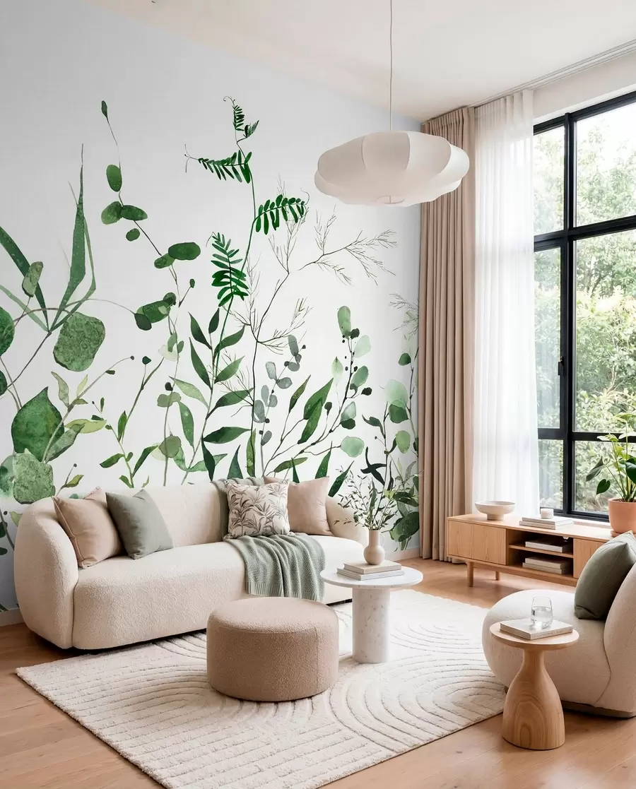 murales de pared Ramas salvajes verdes u72395