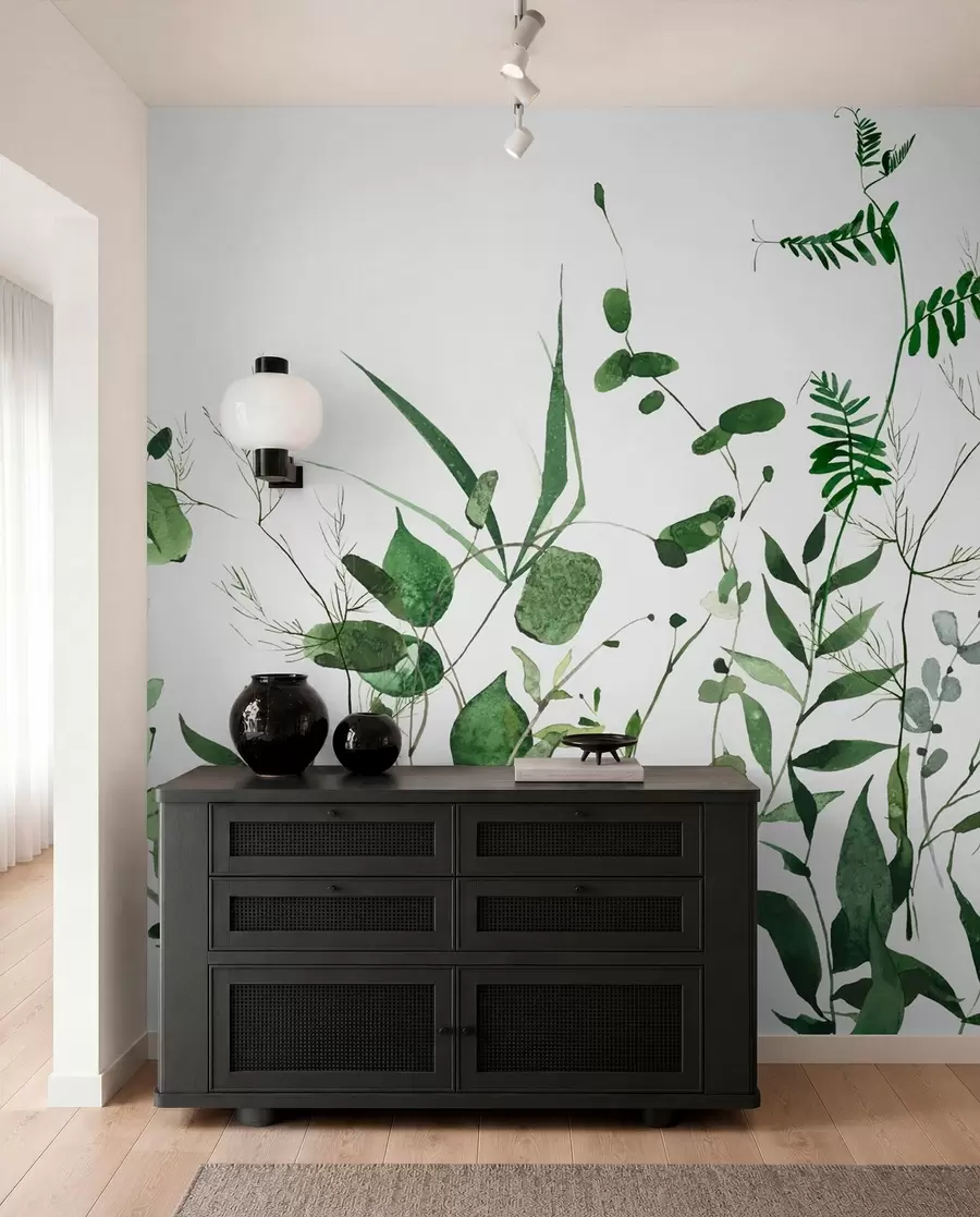 murales de pared Ramas salvajes verdes u72395