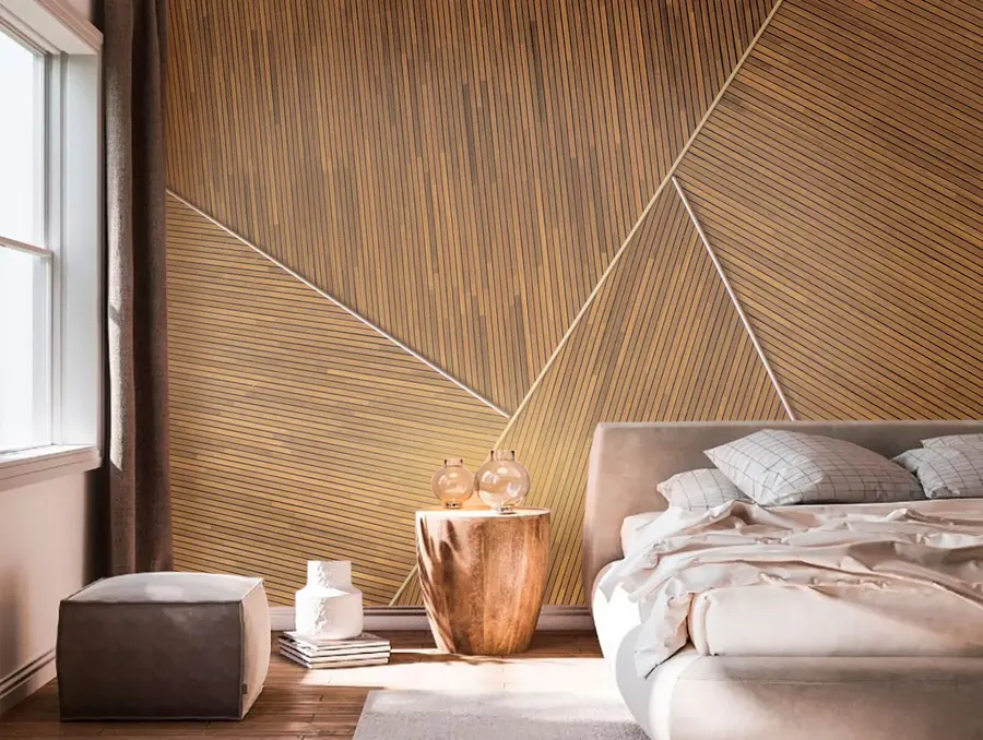 murales de pared Imitación de una pared de madera u73431