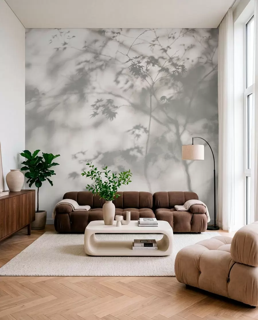 murales de pared Sombras de ramas al sol u79829
