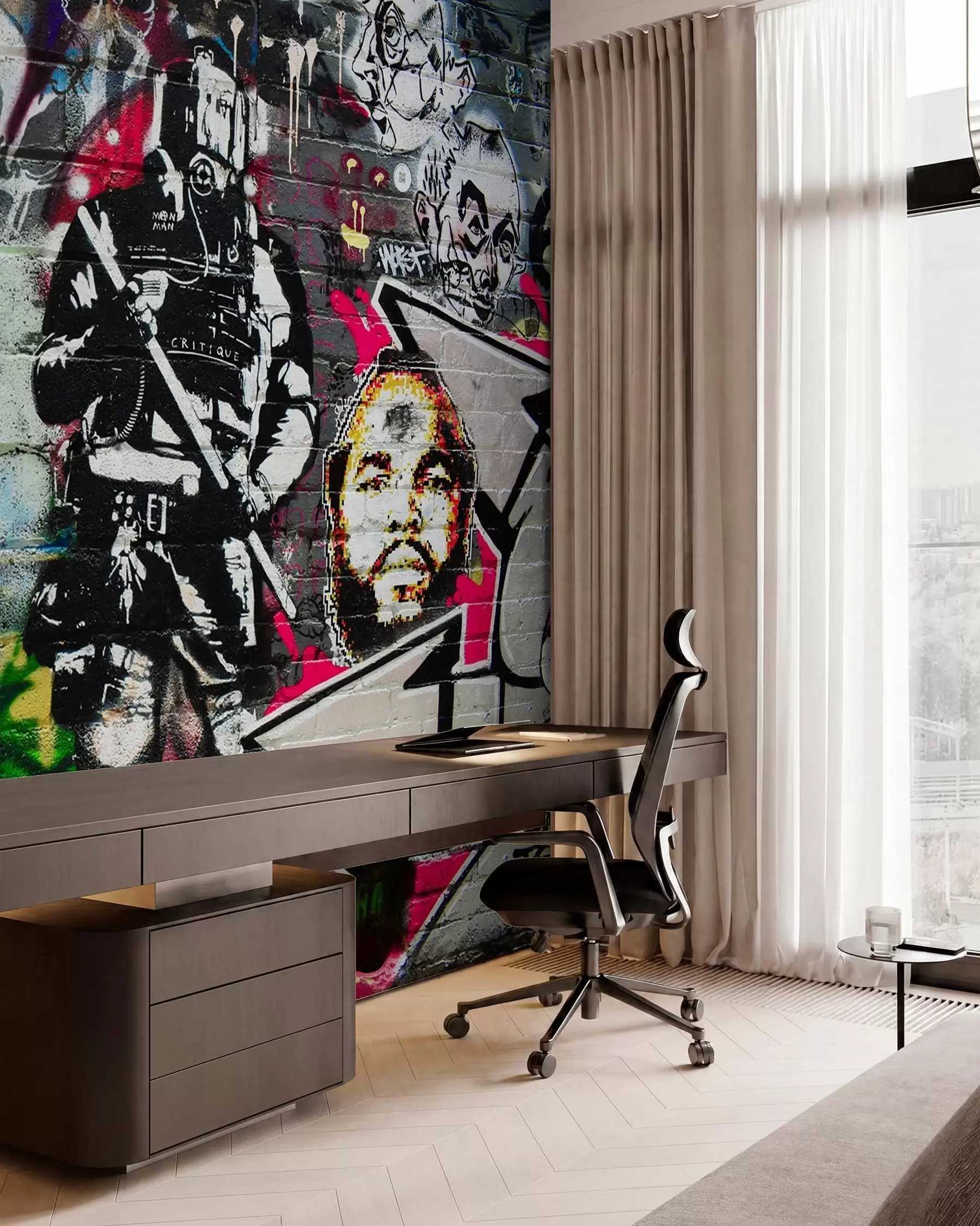 murales de pared Graffiti, arte y fuente u12434