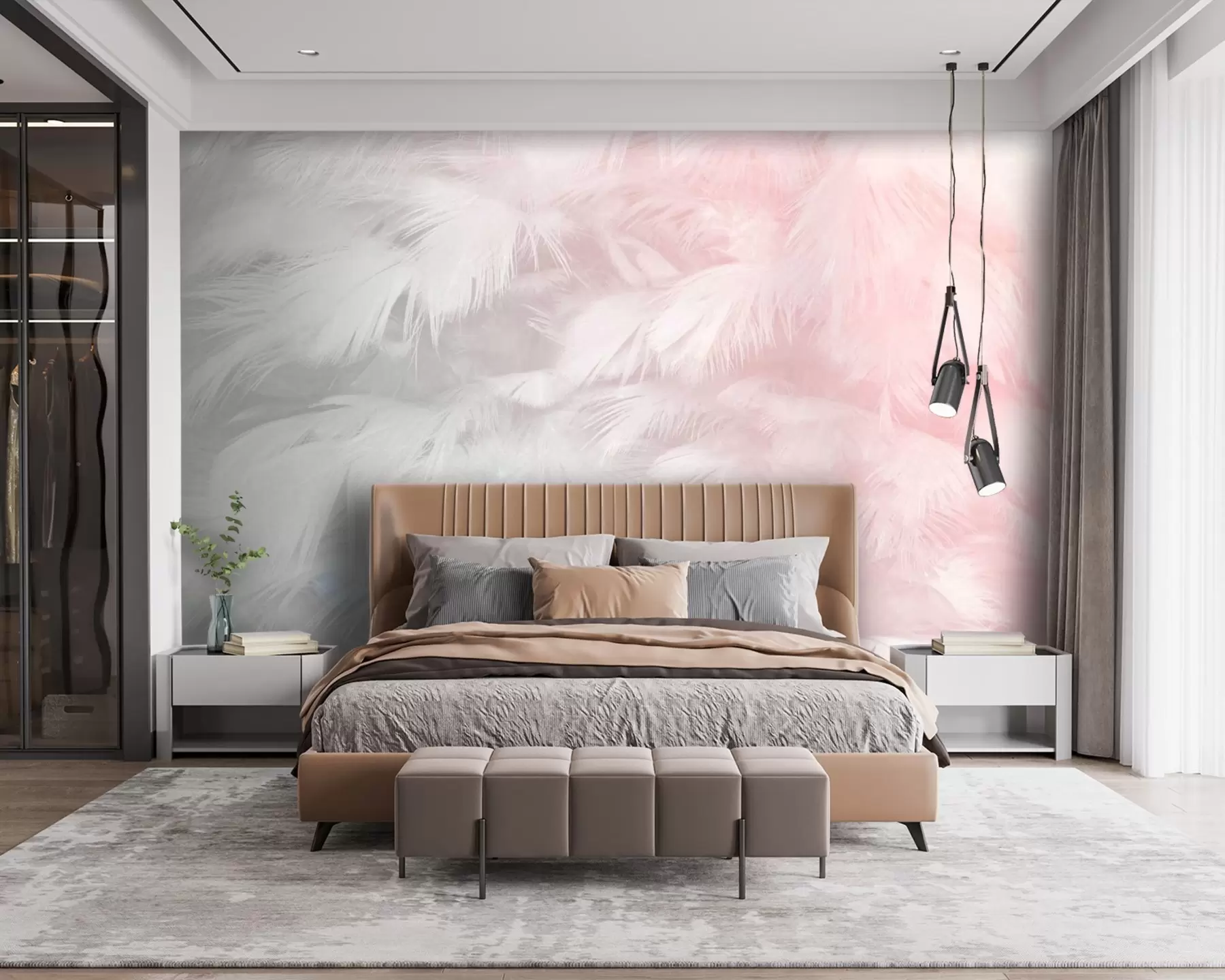 murales de pared Texturas suaves en suaves tonos pastel u16652