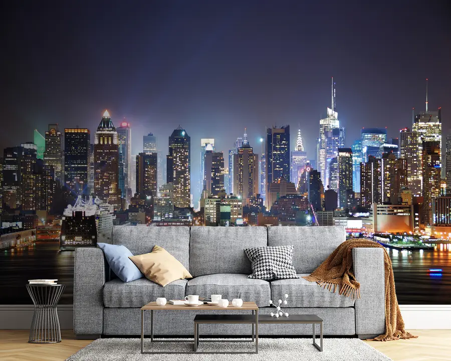 murales de pared Edificio, rascacielos y agua u54515