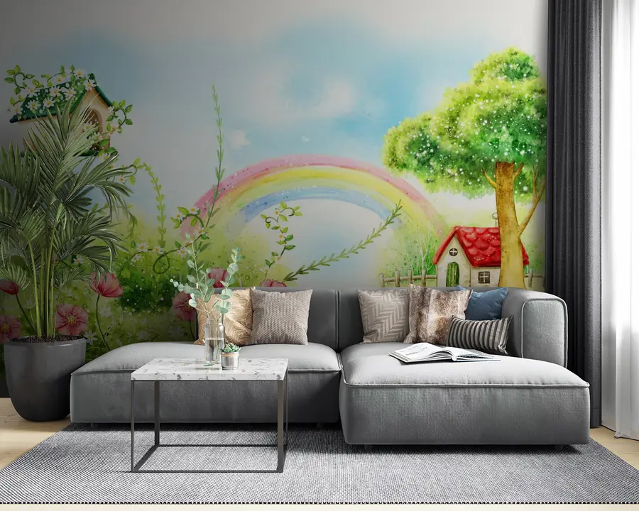 Murales de pared Arcoiris, planta y flor u57050 murales de pared Arcoiris, planta y flor u57050