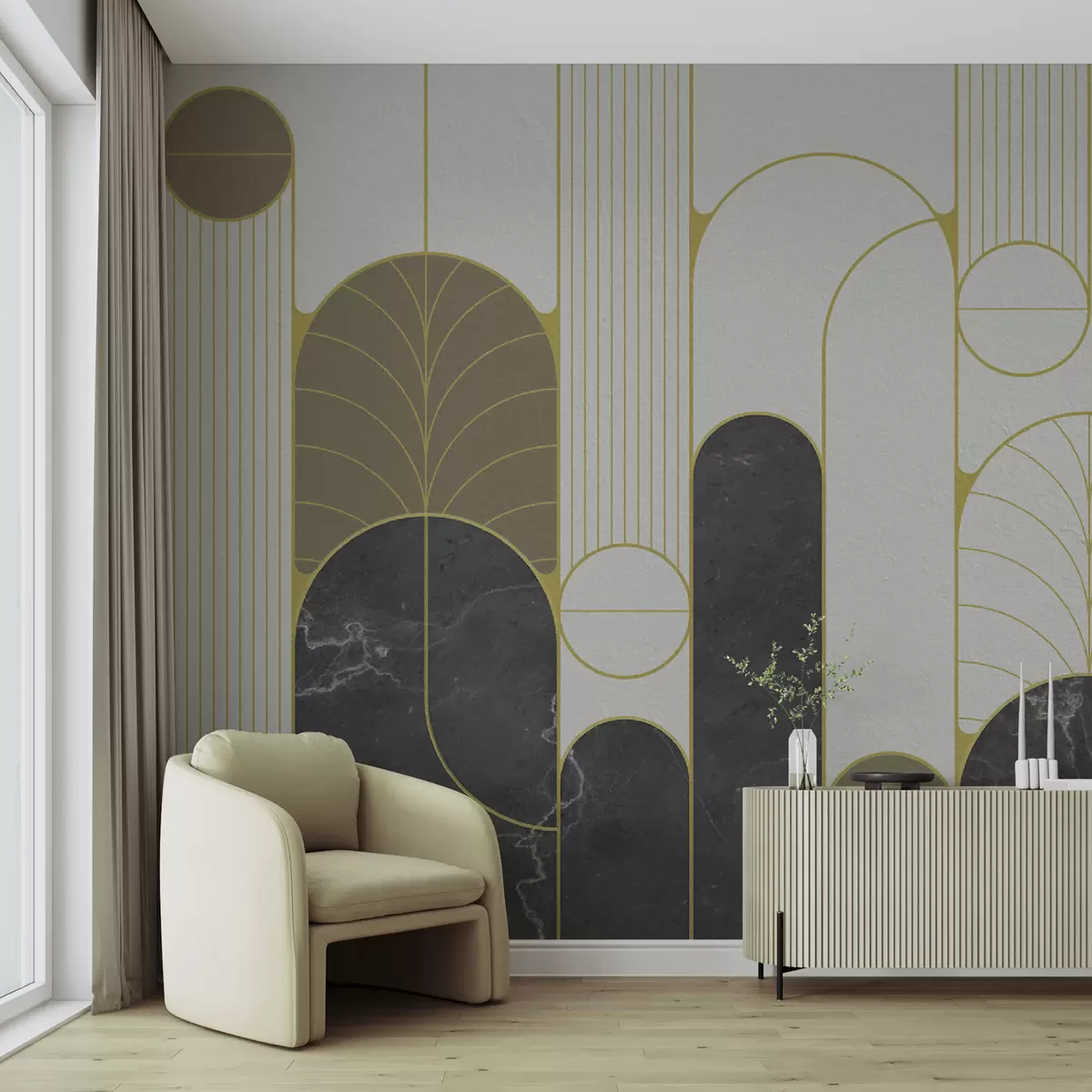 Murales de pared Arcos al estilo de art deco u73101 murales de pared Arcos al estilo de art deco u73101