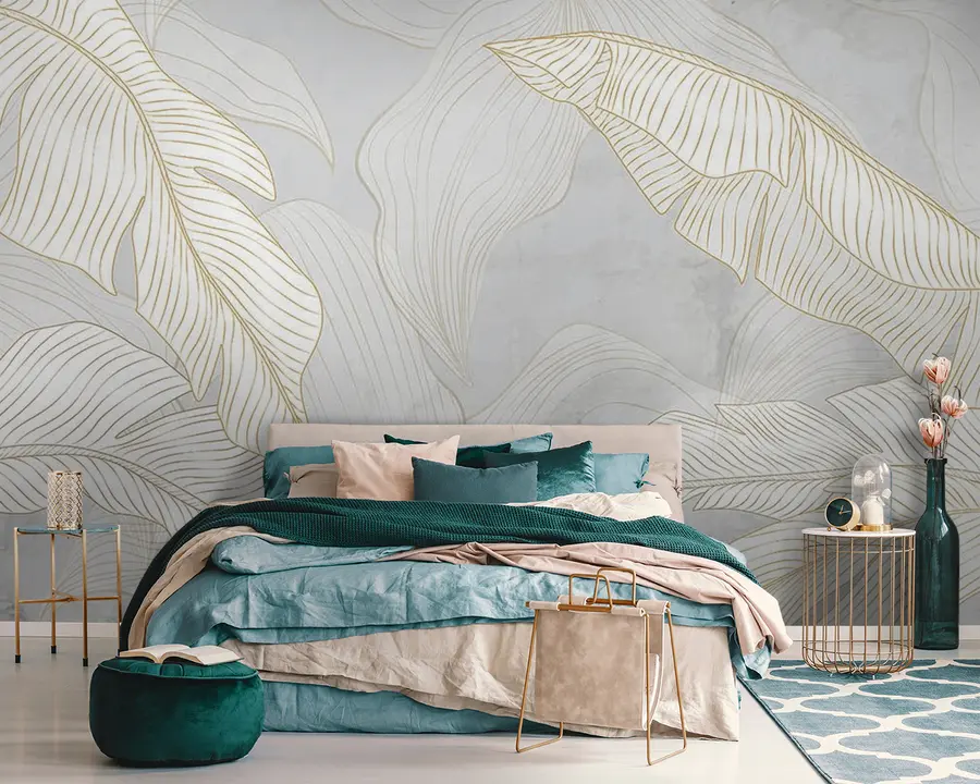 murales de pared Hoja, ramita y arte u93319