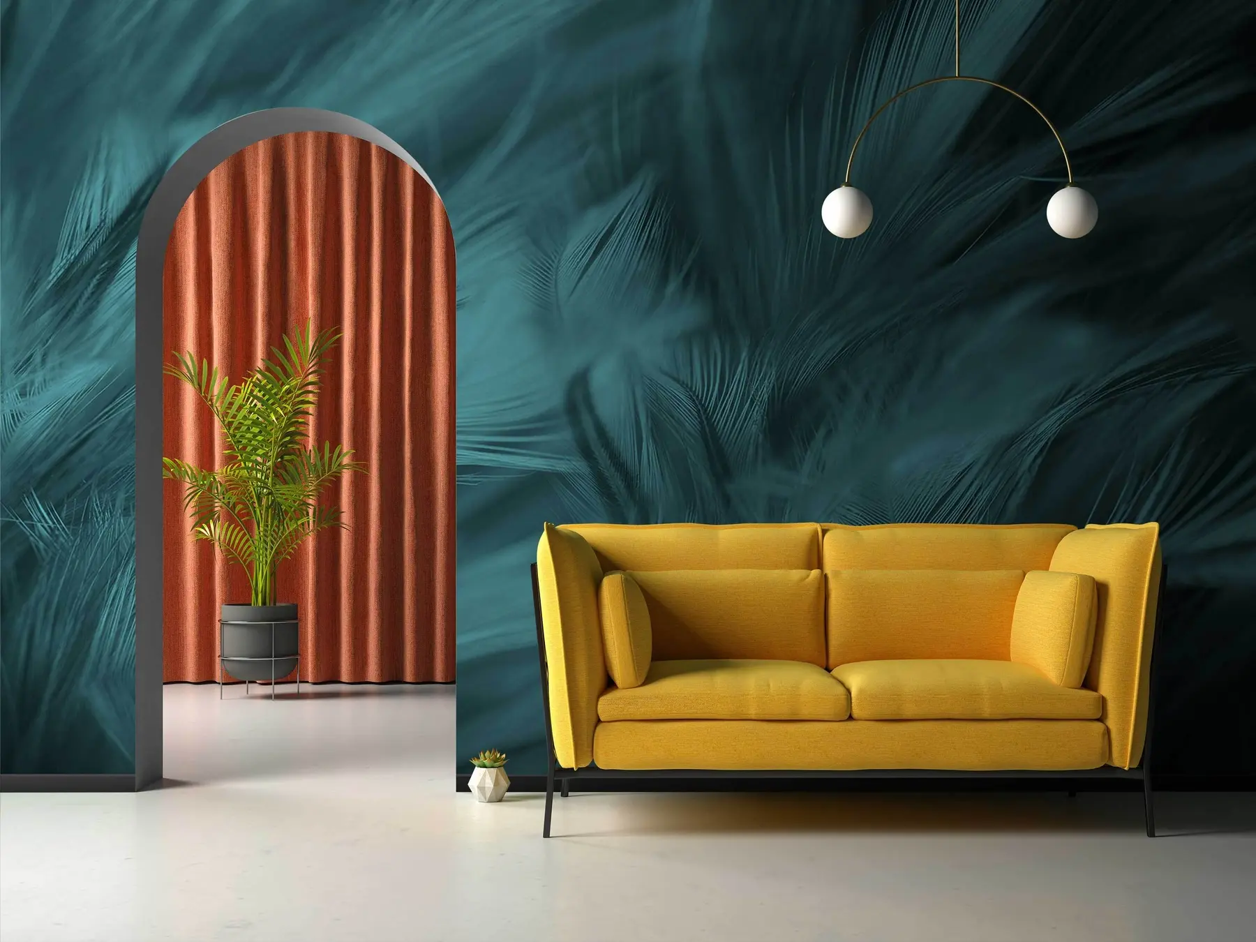 murales de pared Featers Esmeralda u73700