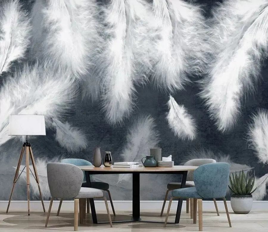 murales de pared plumón y plumas u30616