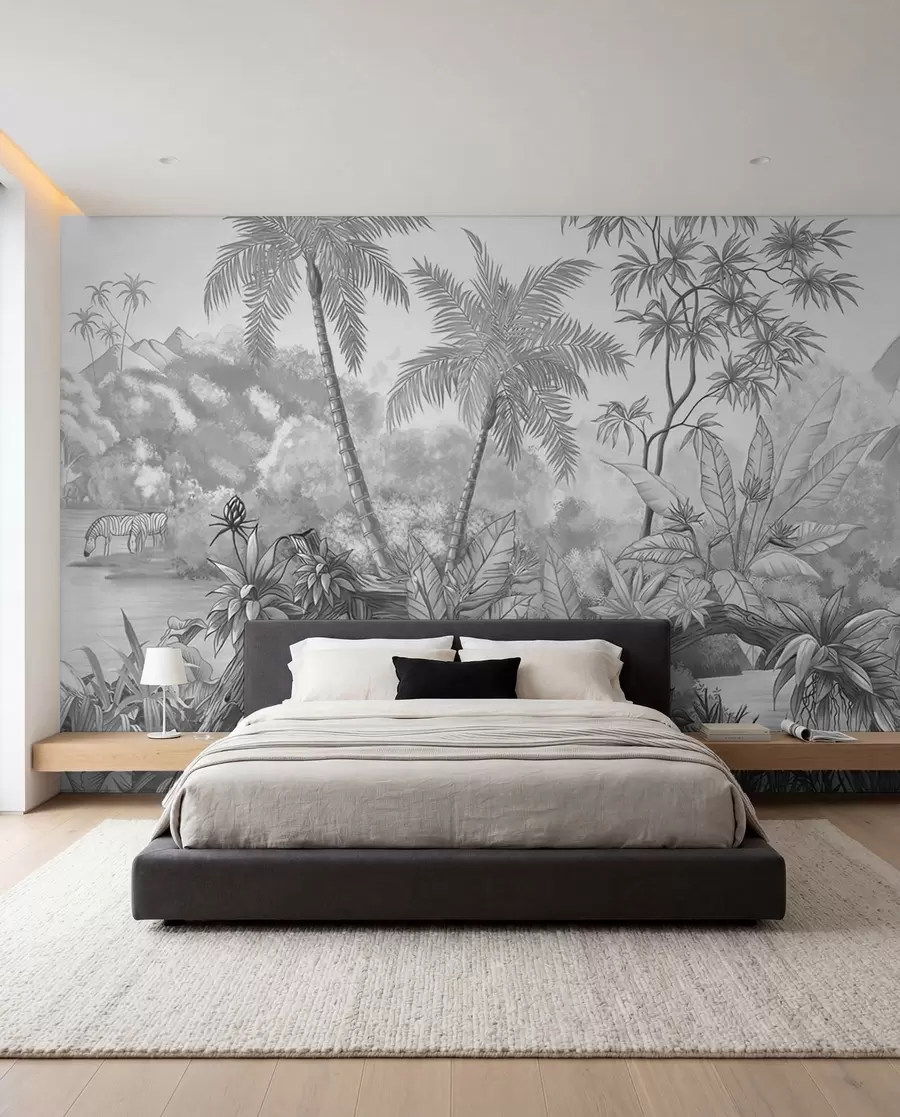 murales de pared Trópicos en blanco y negro u59039