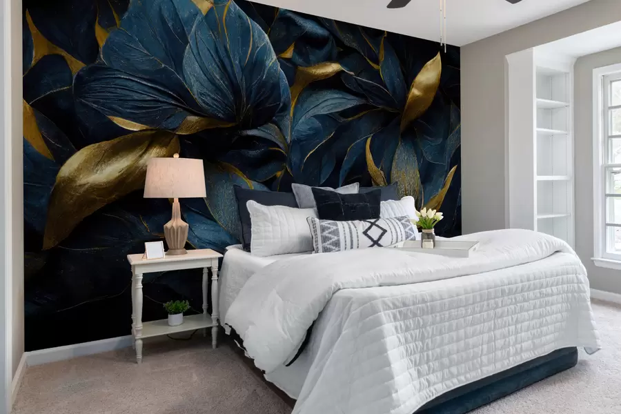 murales de pared Flores reales azules u74140