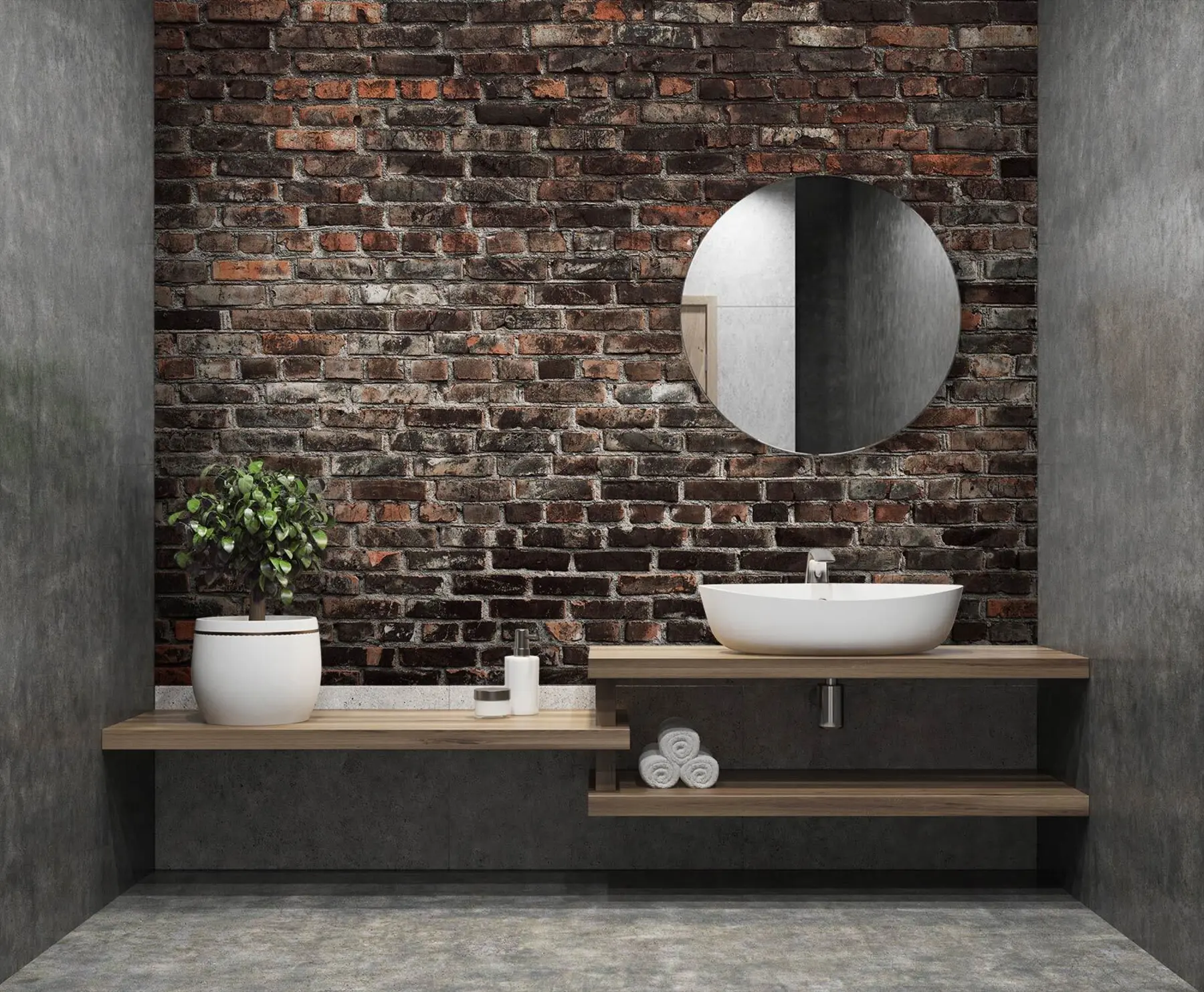 murales de pared Ladrillo de negro u74267