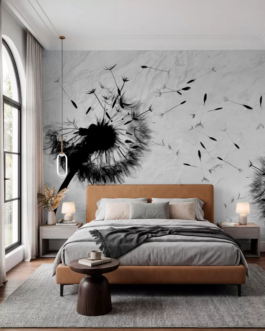 murales de pared Flor, planta y pestaña u06731