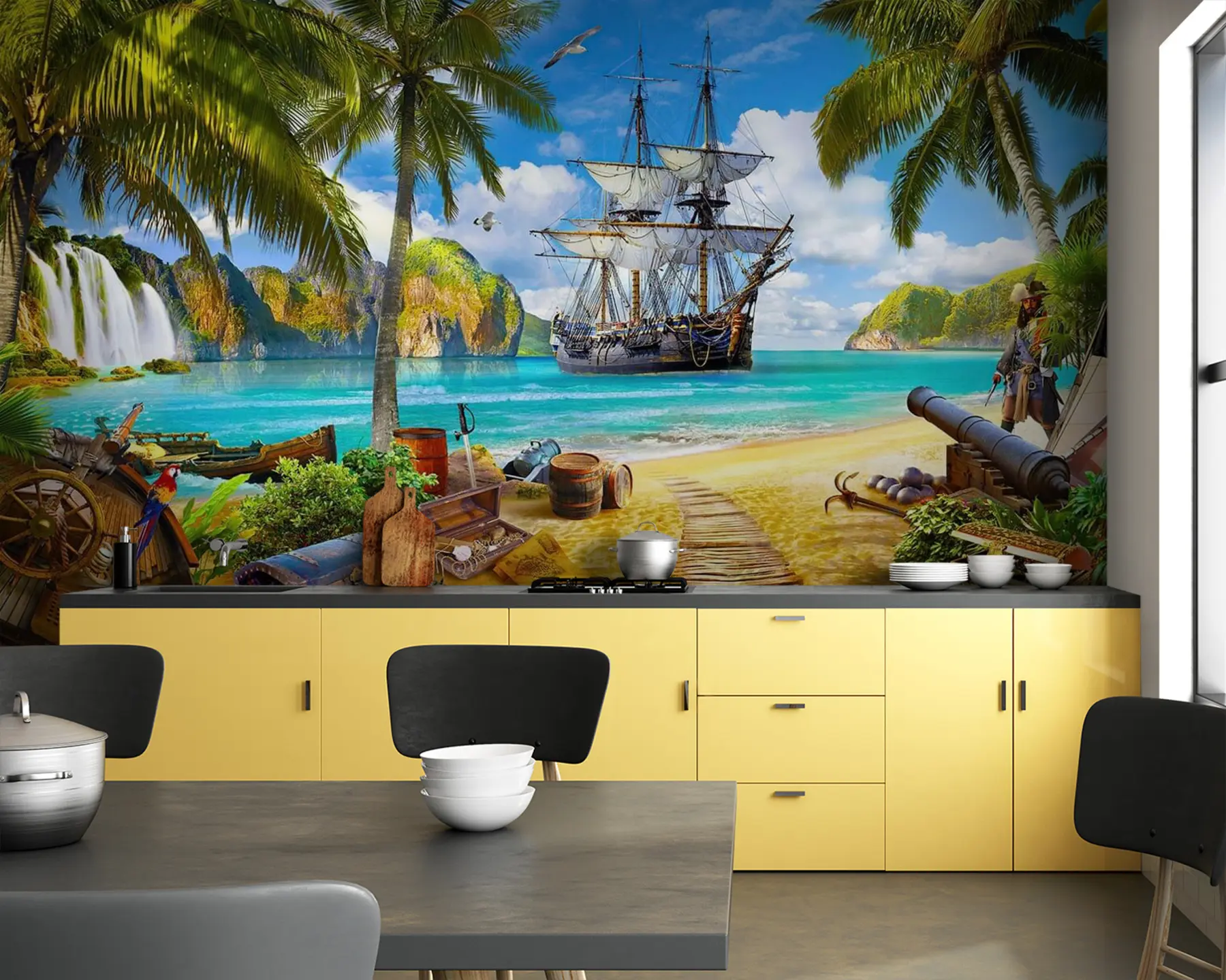 murales de pared Agua, nube y cielo u59784v3