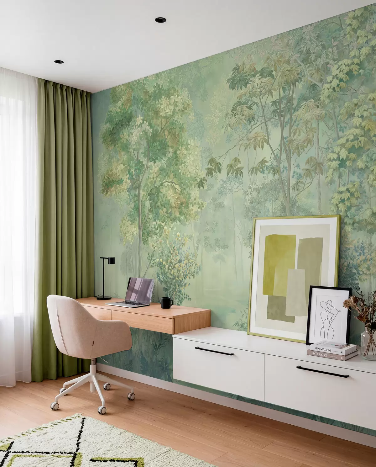 murales de pared Boceto del bosque — Musgo u78448v1