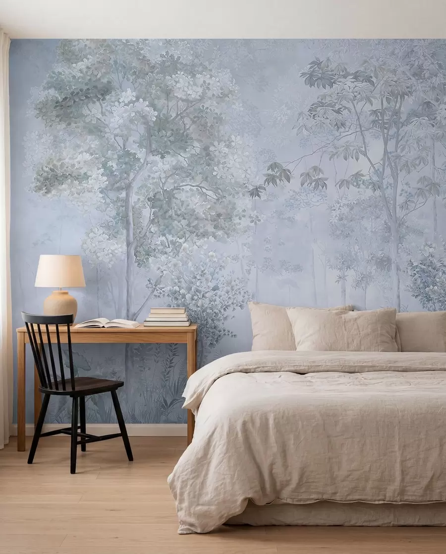murales de pared Boceto del bosque — Azul u78448v3