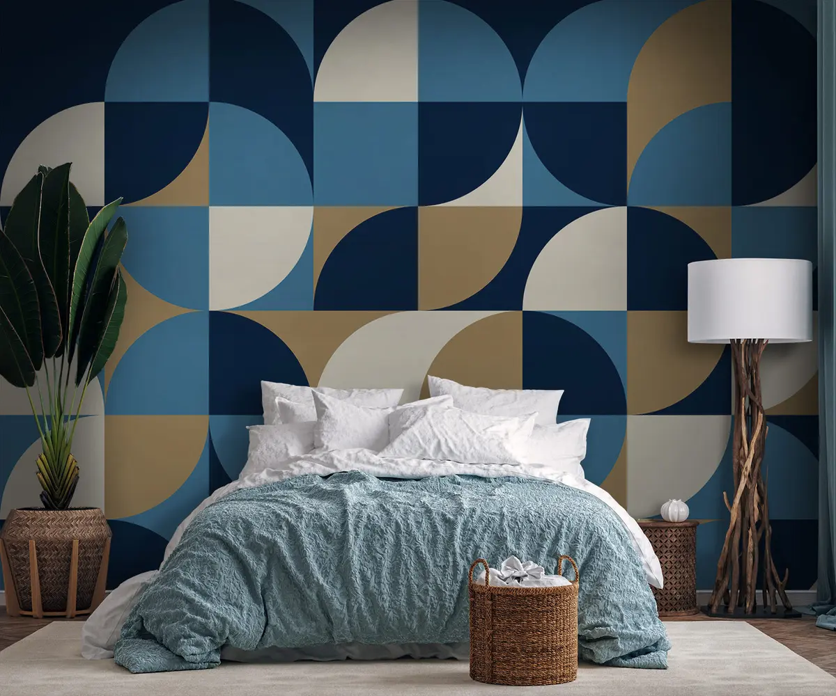 murales de pared Azul abstracto u78733