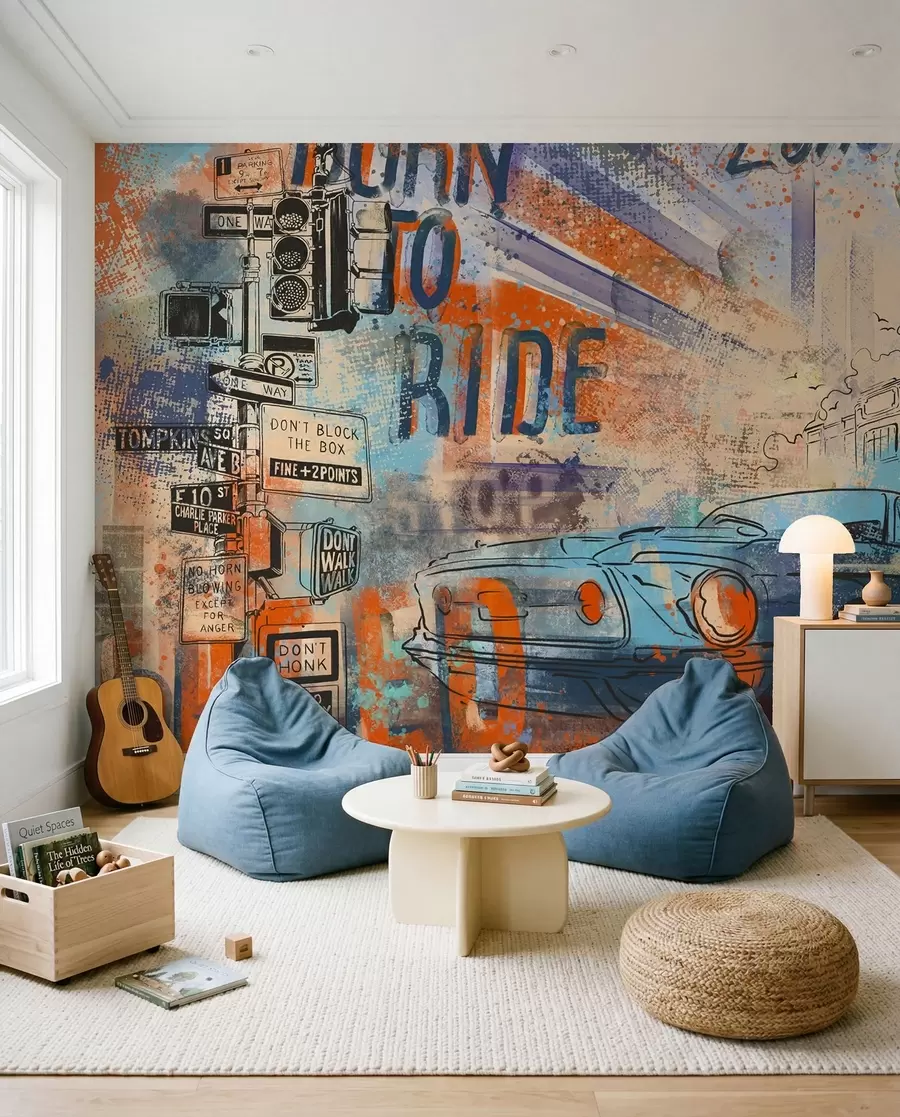 murales de pared Coche retro u93889