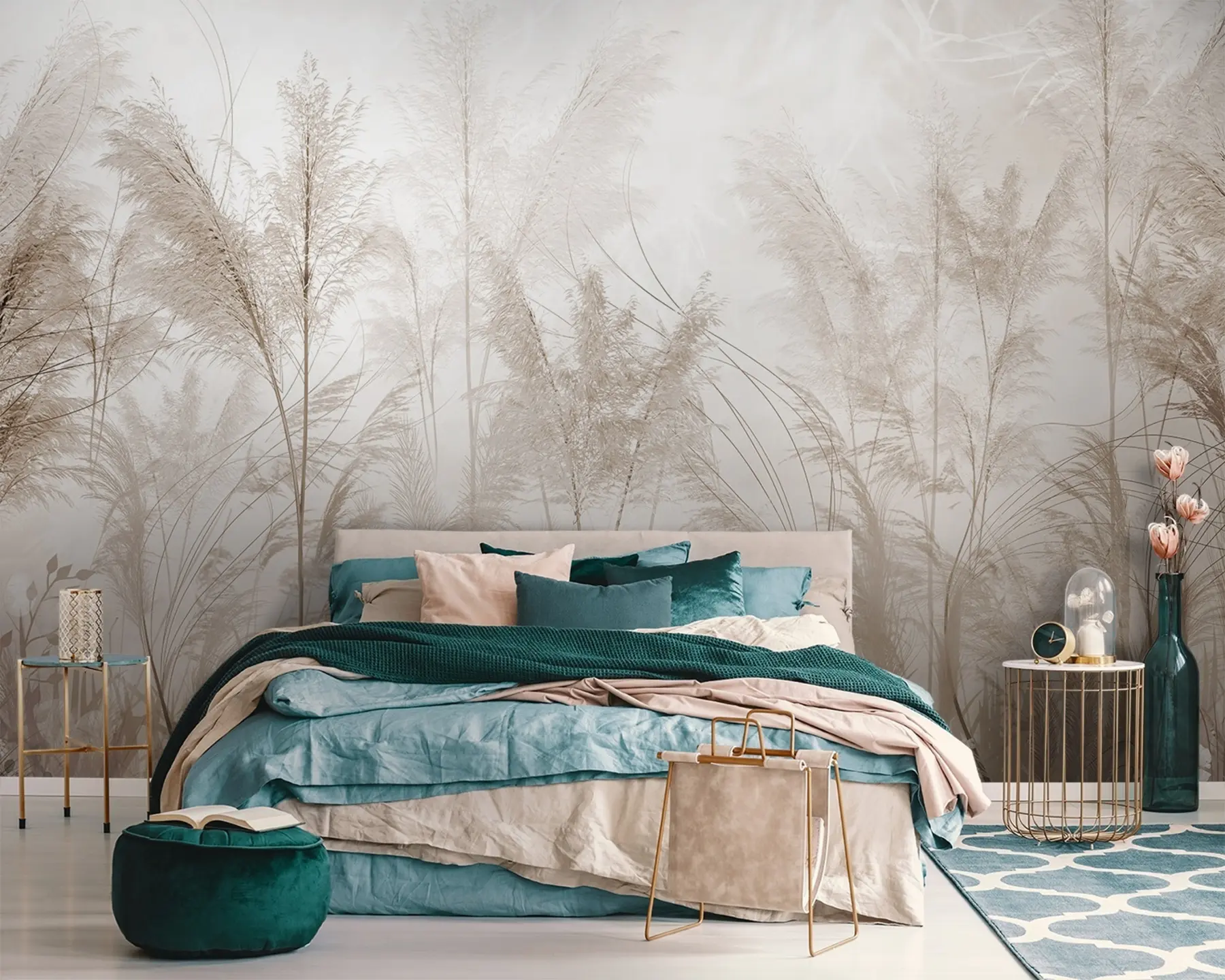 murales de pared Plantas altas en colores pastel u93903