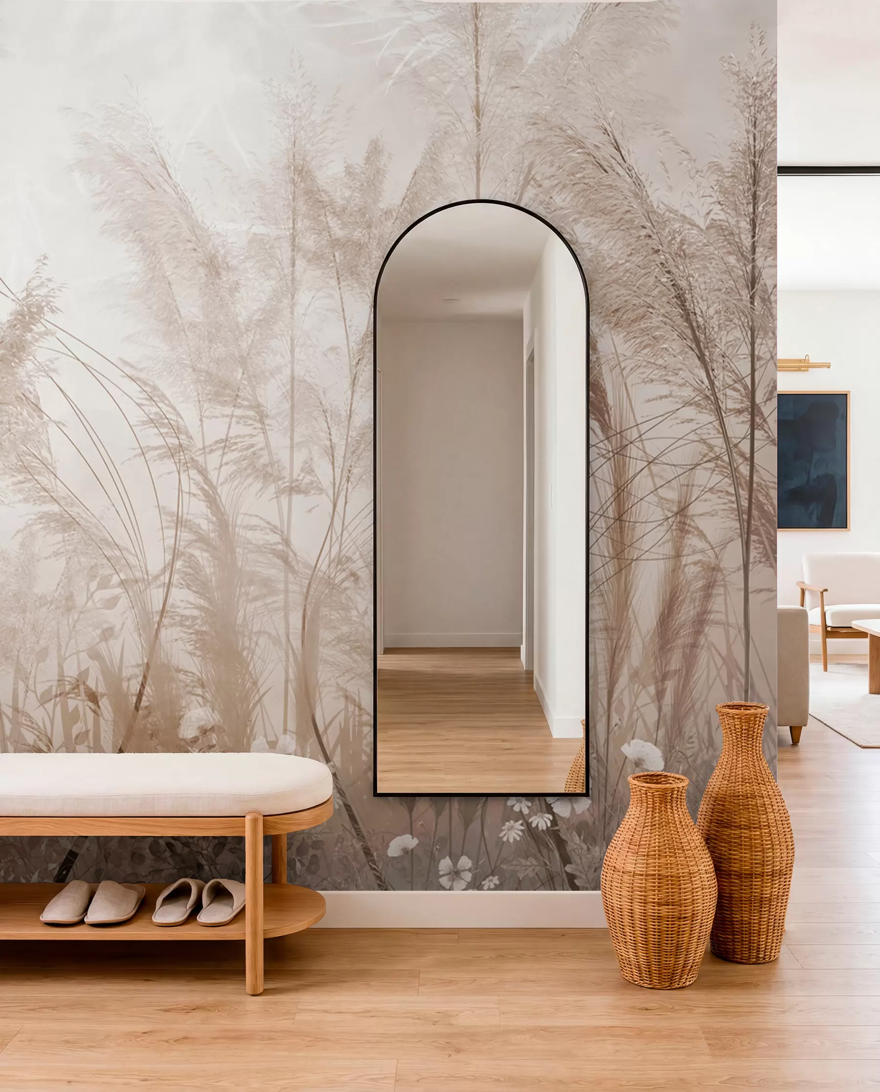 murales de pared Plantas altas en colores pastel u93903